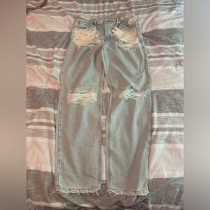 Good American Good 90’s shredded jeans. Sz 6/28. 33”inseam. High waist NWT